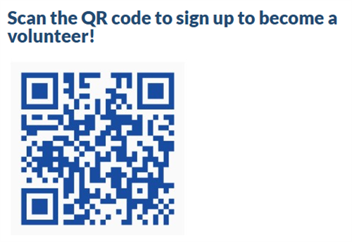 QR Code to access the Volunteer Interest Form